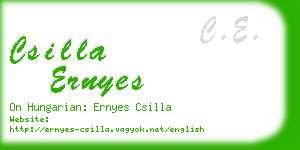 csilla ernyes business card